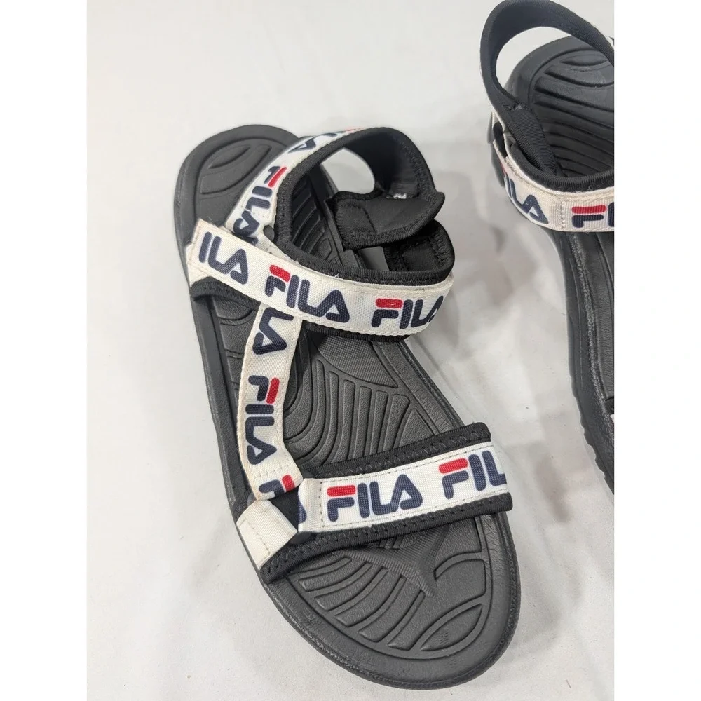 Fila Disupter Sandals Red White & Blue Strappy Women's Size 9